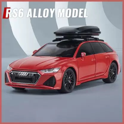 1:24 Metal Die Cast Car Resembling Audi R6 With Light & Sound (Pack of 1) - Assorted Colours on Sale