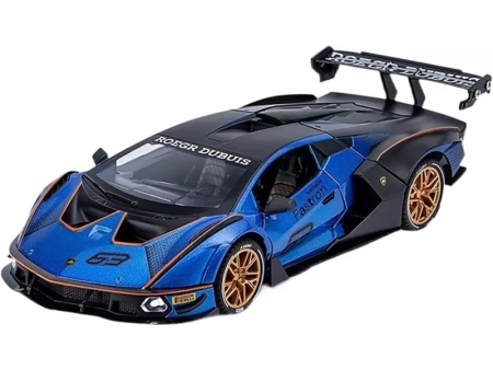 1:24 Alloy Die Cast Pull Back Metal Car Resembling Lamborghini SCV12 With Light & Sound (Pack of 1) - Assorted Colours Cheap