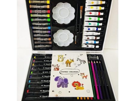 128-Piece Painting Set in White Portable Briefcase on Sale